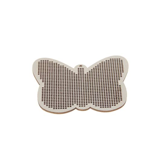 4" Butterfly Cross Stitch Wood Canvas, 4ct. by Loops & Threads®